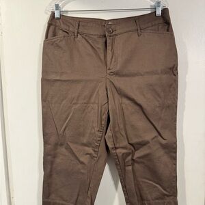 Women’s Brown Capri Business Pants